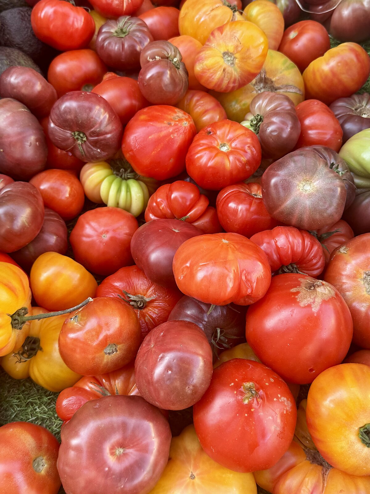 Heirloom tomatoes at the market