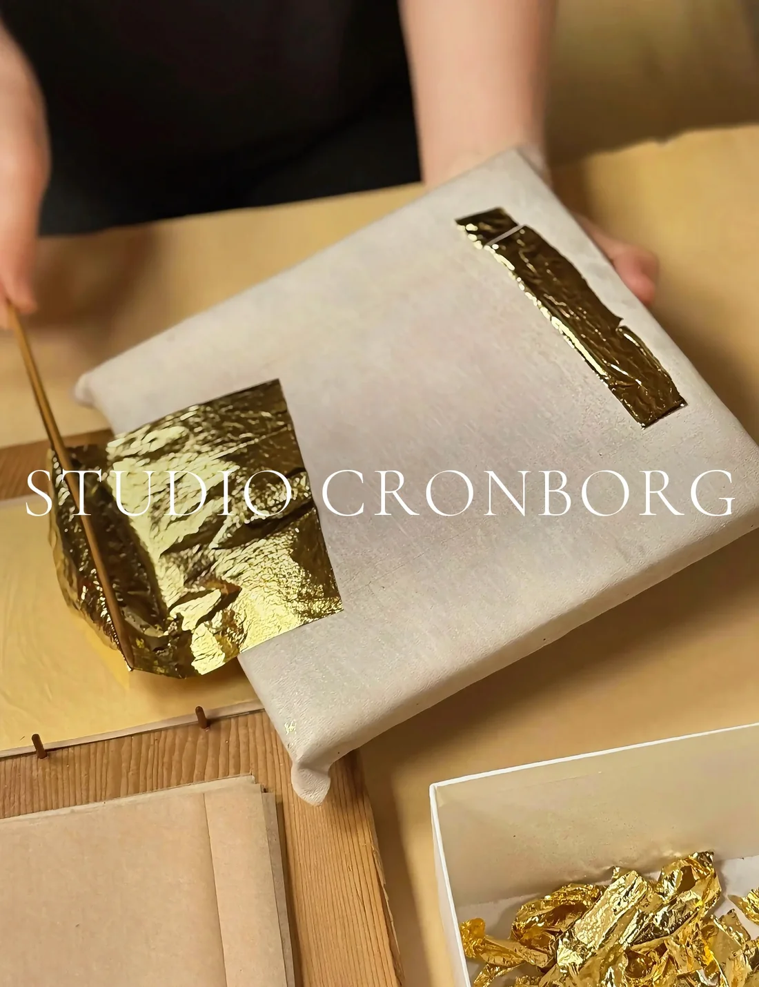 Studio Cronborg. Gold leaf laid by hand