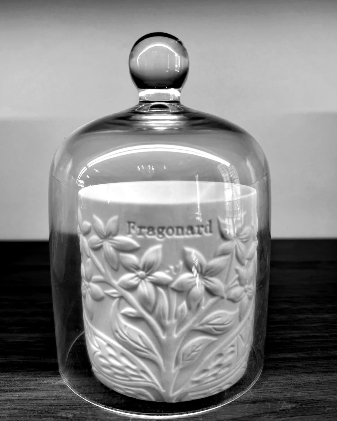 A glass cloche in a perfume house, Grasse
